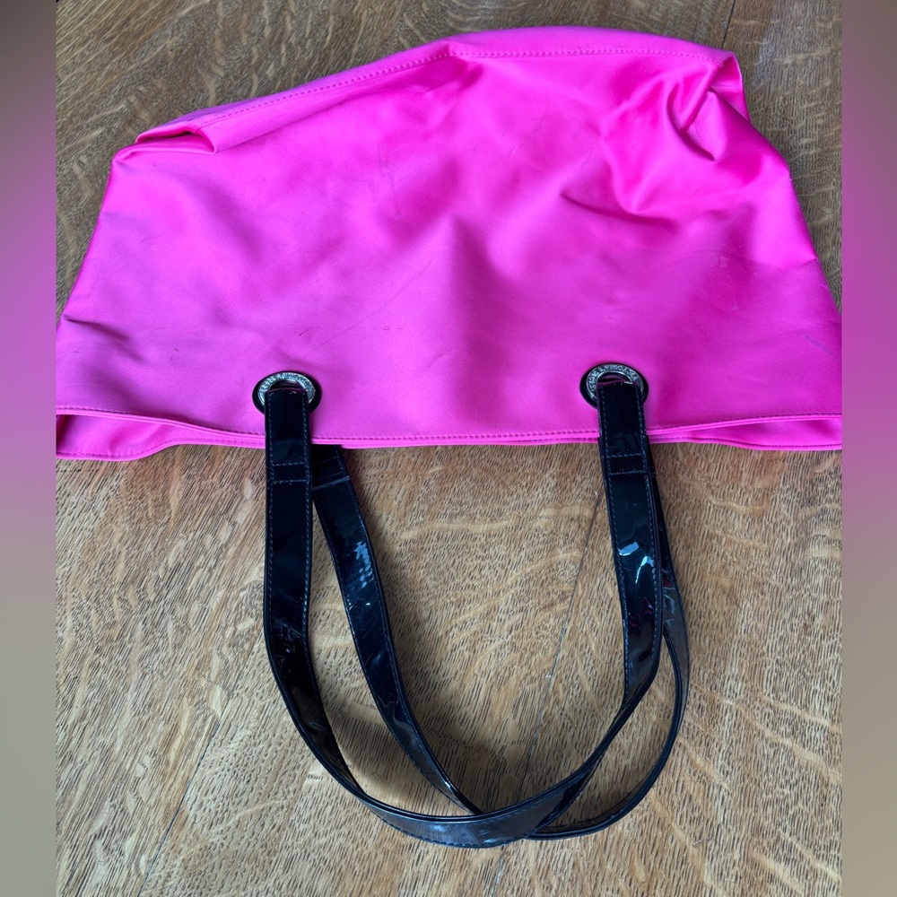 Victoria's Secret Pink Canvas Tote Bag with Tone-on-Tone Logo - Picture 2 of 3